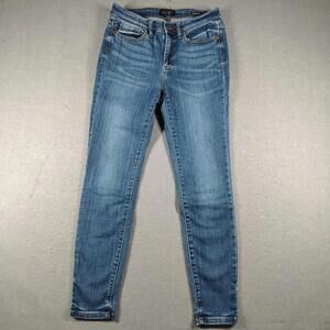 Judy Blue Womens 7/28 Blue Skinny Fit Jeans Stretch Denim EUC Casual Fashion